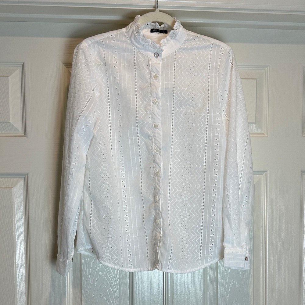 MOTF White Textured Women’s Shirt